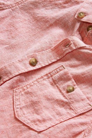 Short Sleeve Linen Blend Shirt (3mths-6yrs)